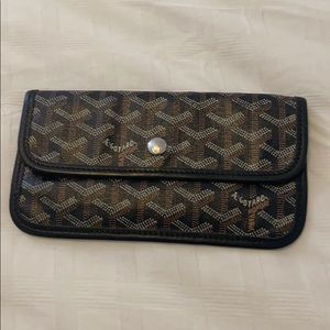 Goyard card holder, inside bag, detached.